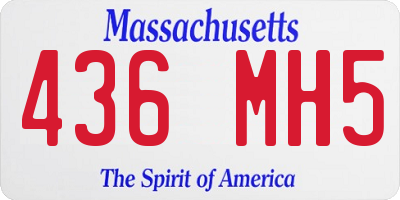 MA license plate 436MH5