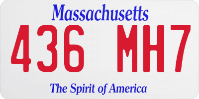 MA license plate 436MH7