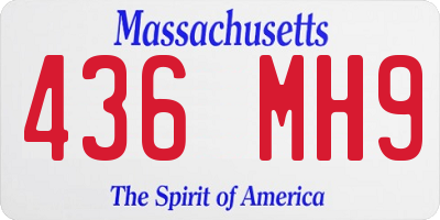 MA license plate 436MH9