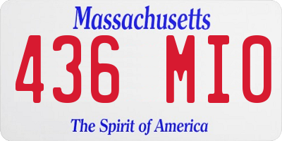 MA license plate 436MI0