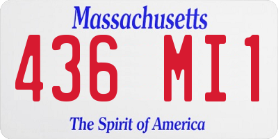 MA license plate 436MI1