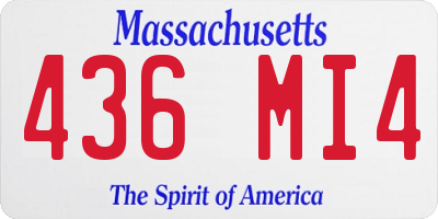 MA license plate 436MI4
