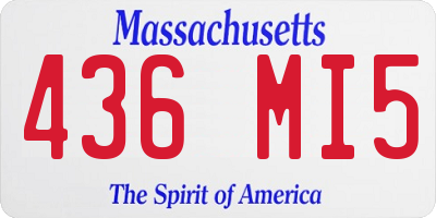 MA license plate 436MI5