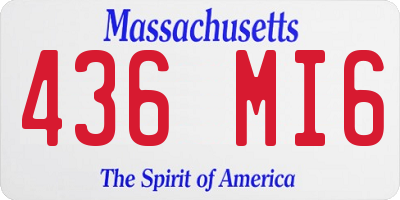 MA license plate 436MI6