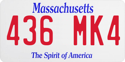 MA license plate 436MK4