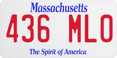 MA license plate 436ML0