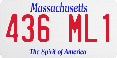 MA license plate 436ML1