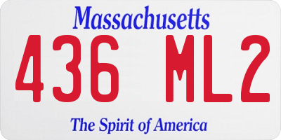 MA license plate 436ML2