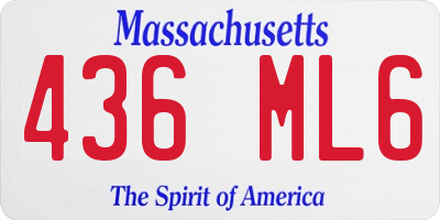 MA license plate 436ML6