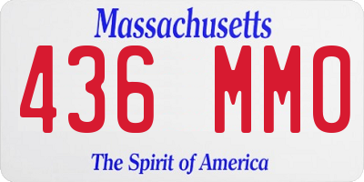 MA license plate 436MM0