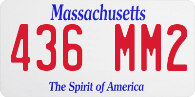 MA license plate 436MM2
