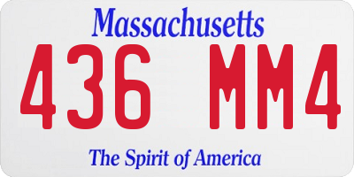 MA license plate 436MM4
