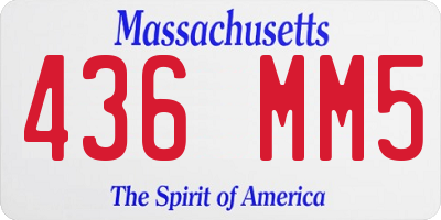 MA license plate 436MM5