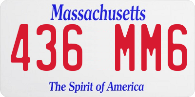 MA license plate 436MM6