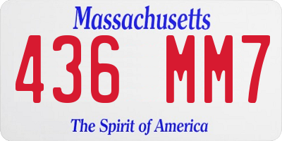 MA license plate 436MM7