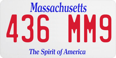 MA license plate 436MM9