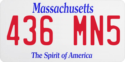 MA license plate 436MN5