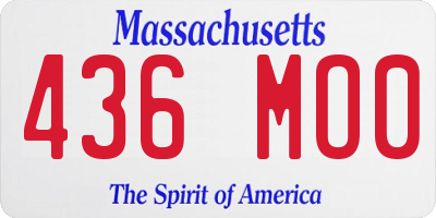 MA license plate 436MO0