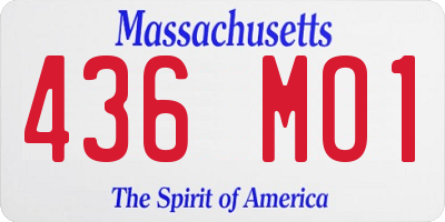 MA license plate 436MO1
