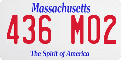 MA license plate 436MO2
