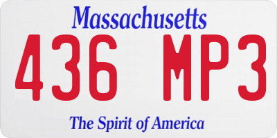 MA license plate 436MP3