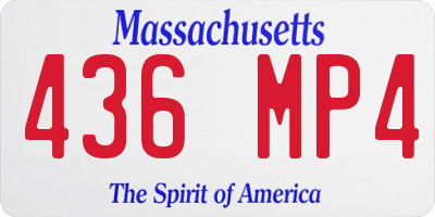 MA license plate 436MP4