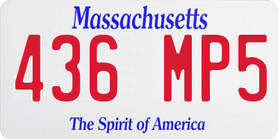 MA license plate 436MP5