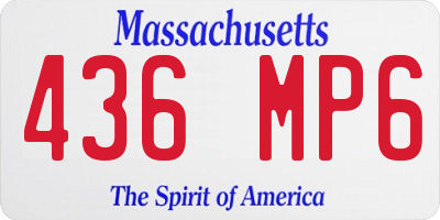 MA license plate 436MP6