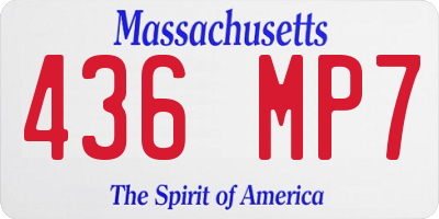MA license plate 436MP7