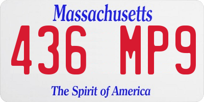 MA license plate 436MP9