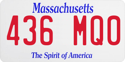 MA license plate 436MQ0