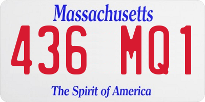 MA license plate 436MQ1