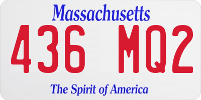 MA license plate 436MQ2