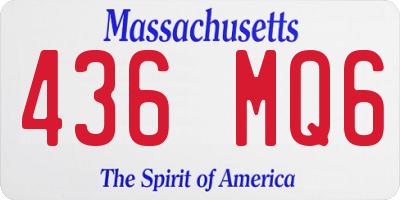 MA license plate 436MQ6