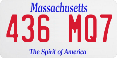 MA license plate 436MQ7