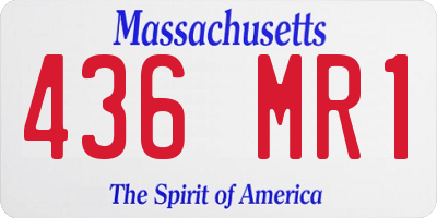 MA license plate 436MR1