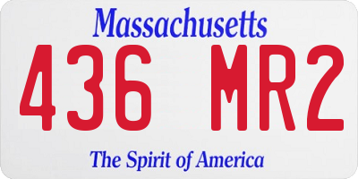MA license plate 436MR2