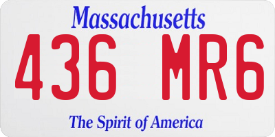 MA license plate 436MR6