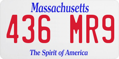 MA license plate 436MR9