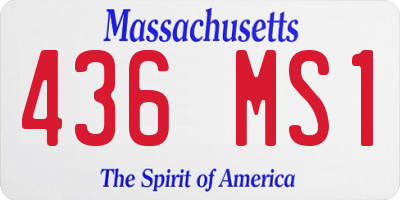 MA license plate 436MS1