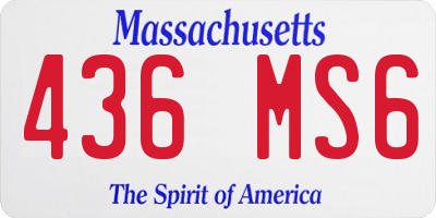 MA license plate 436MS6