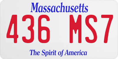 MA license plate 436MS7