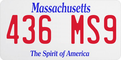 MA license plate 436MS9