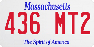 MA license plate 436MT2