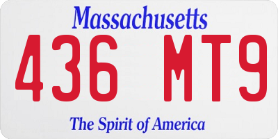 MA license plate 436MT9
