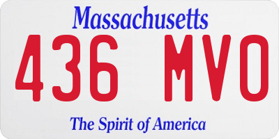MA license plate 436MV0