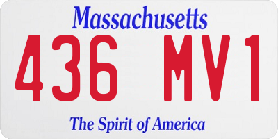 MA license plate 436MV1