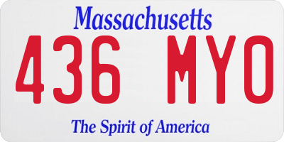 MA license plate 436MY0