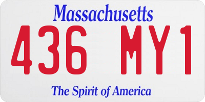 MA license plate 436MY1
