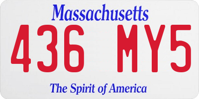 MA license plate 436MY5